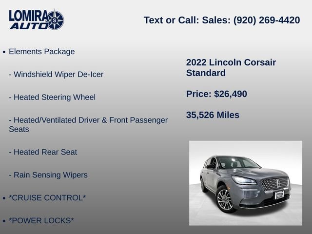 Used 2022 Lincoln Corsair AWD w/ Elements Package image 14