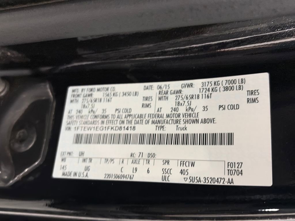 Used 2015 Ford F150 XLT w/ Equipment Group 302A Luxury image 9