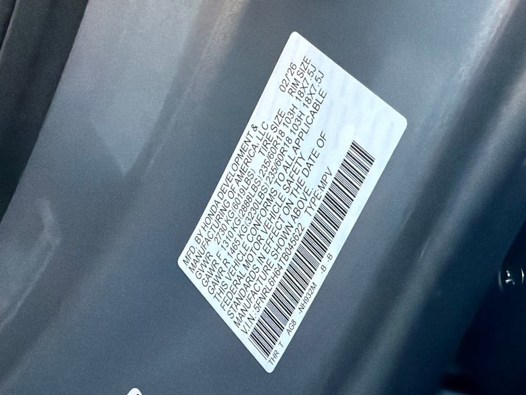 New 2026 Honda Odyssey EX-L image 36