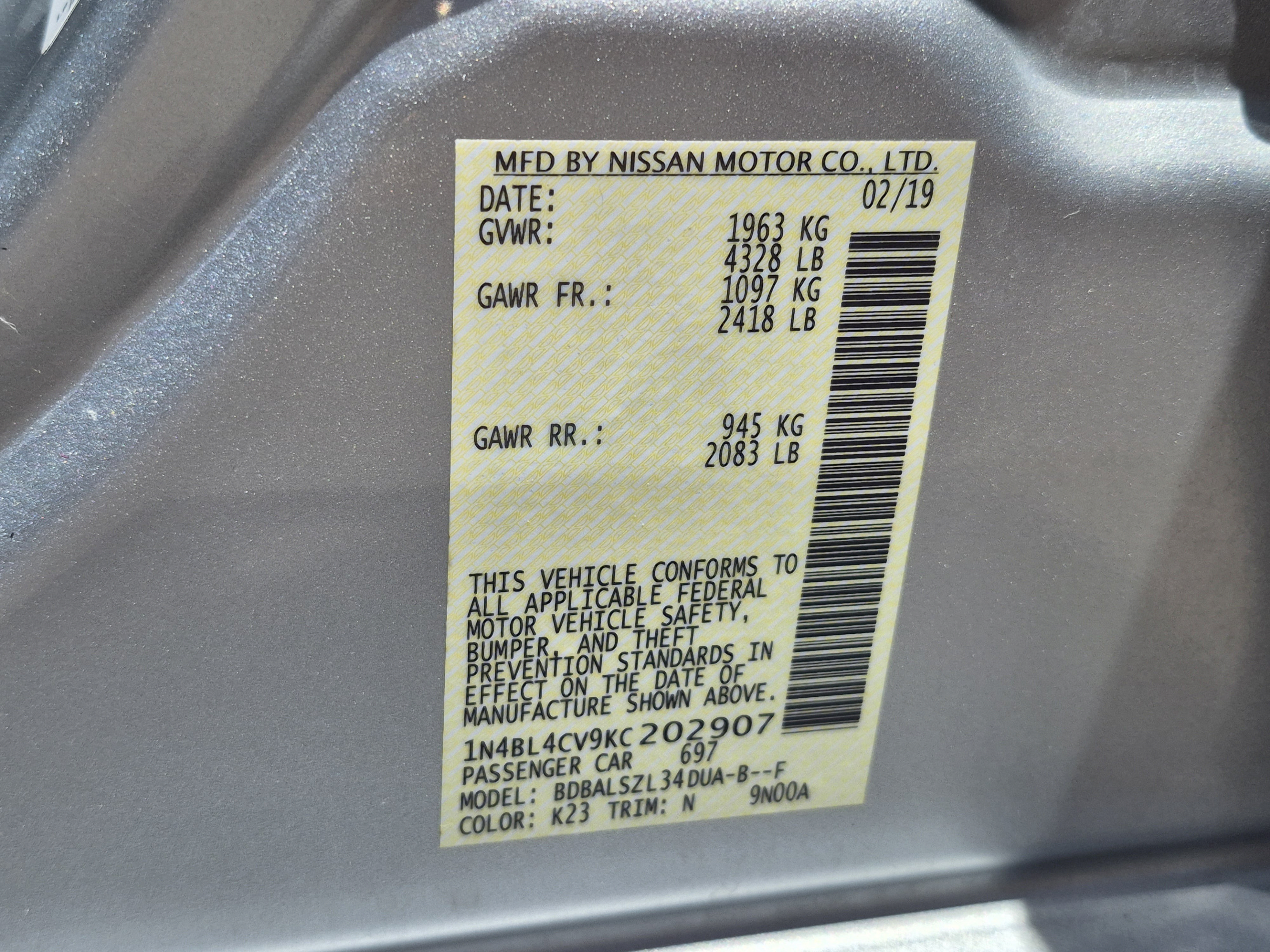 Used 2019 Nissan Altima 2.5 SR FWD image 32