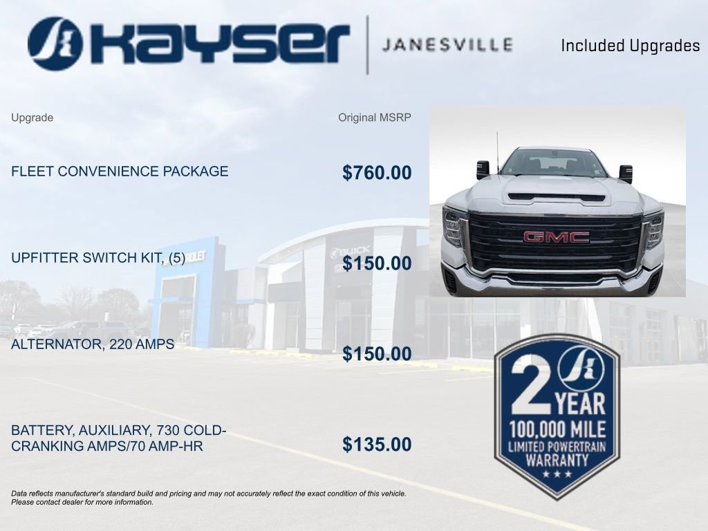 Certified 2020 GMC Sierra 2500 4x4 Crew Cab w/ Fleet Convenience Package image 2