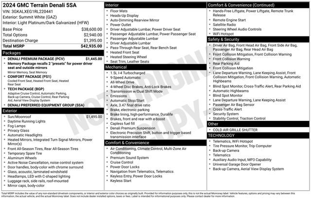 Used 2024 GMC Terrain Denali w/ Denali Premium Package image 7