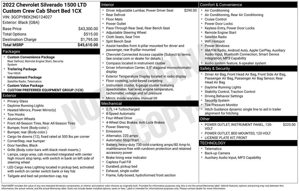 Used 2022 Chevrolet Silverado 1500 Custom AWD/4WD image 5