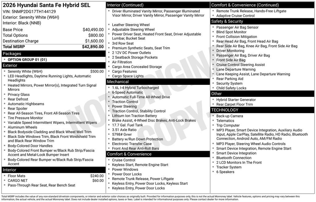 New 2026 Hyundai Santa Fe SEL AWD/4WD image 33