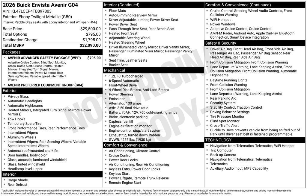 New 2026 Buick Envista Sport Touring FWD image 43