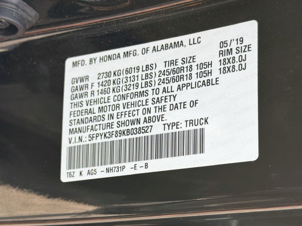 Used 2019 Honda Ridgeline Black Edition image 44