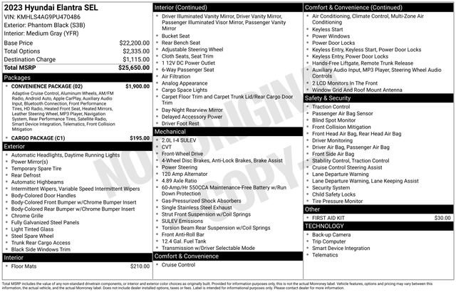 Used 2023 Hyundai Elantra SEL w/ Convenience Package image 7