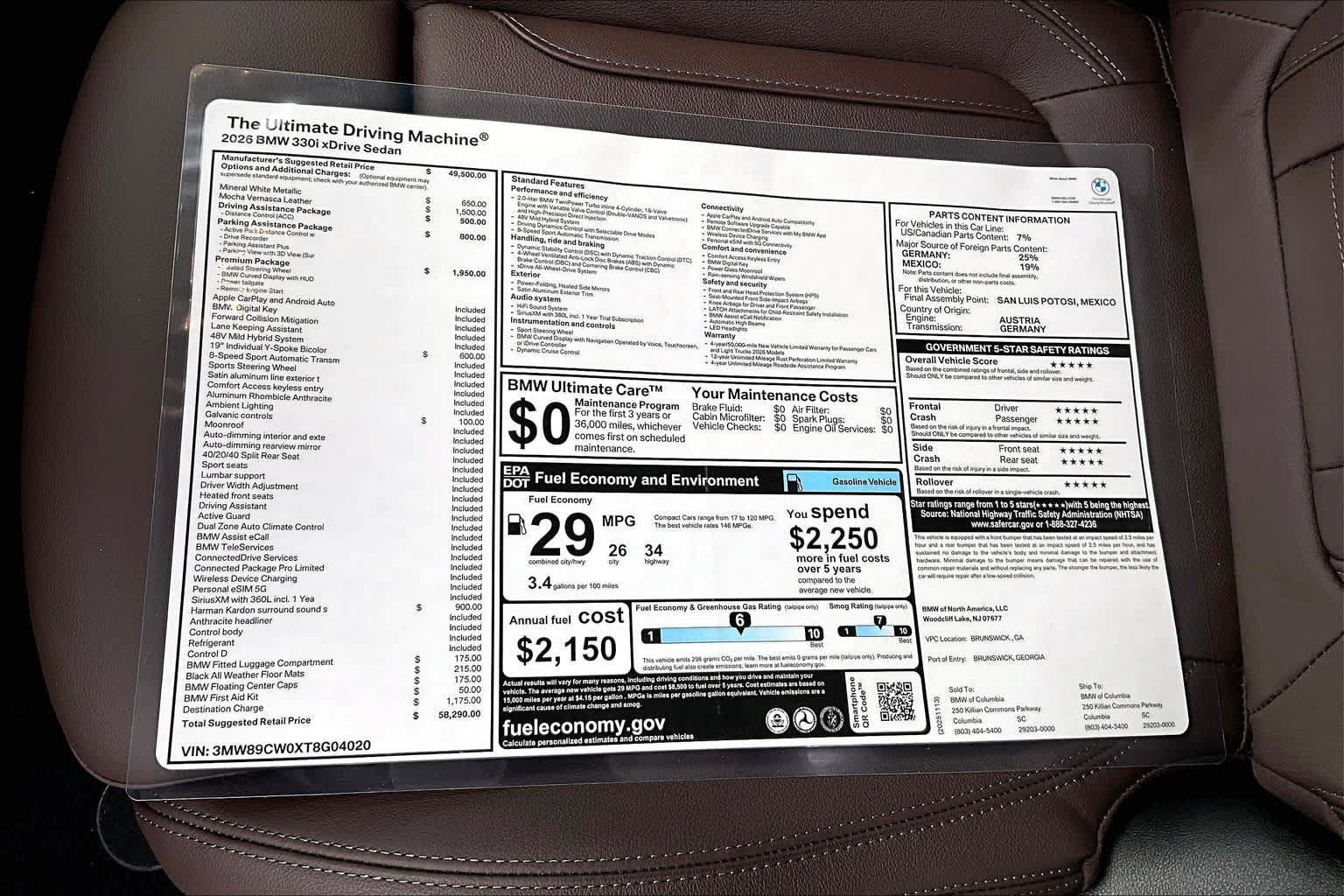 Used 2026 BMW 330i xDrive Sedan w/ Premium Package AWD/4WD image 19