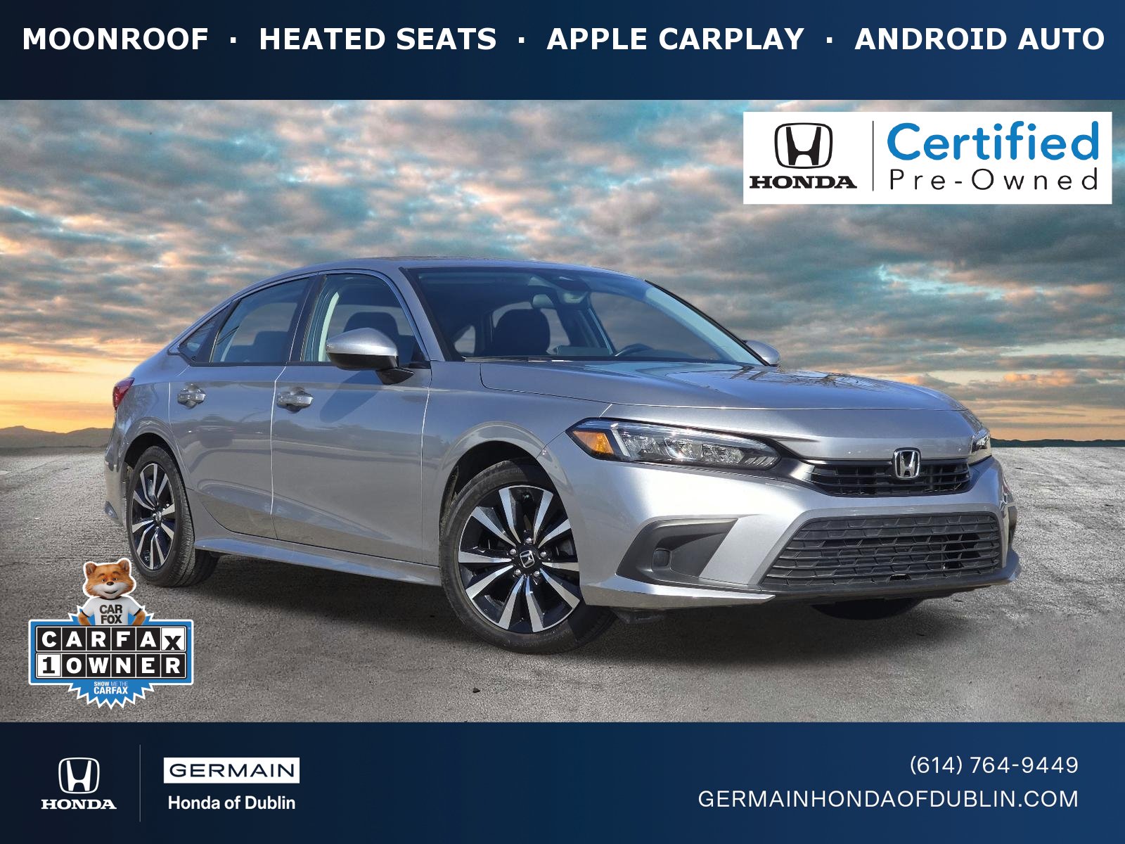 Certified 2023 Honda Civic EX image 1