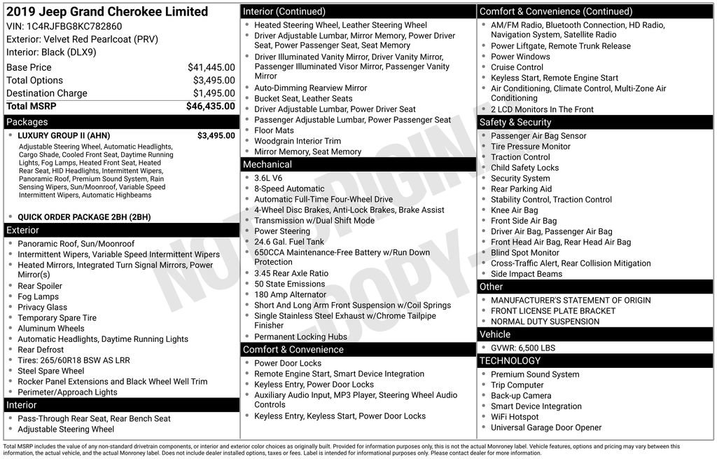 Used 2019 Jeep Grand Cherokee Limited w/ Luxury Group II image 31