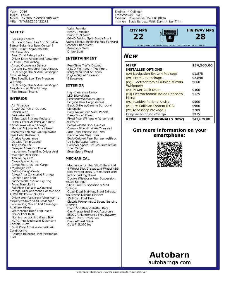 Used 2016 Lexus NX 200t F Sport w/ Premium Package image 37