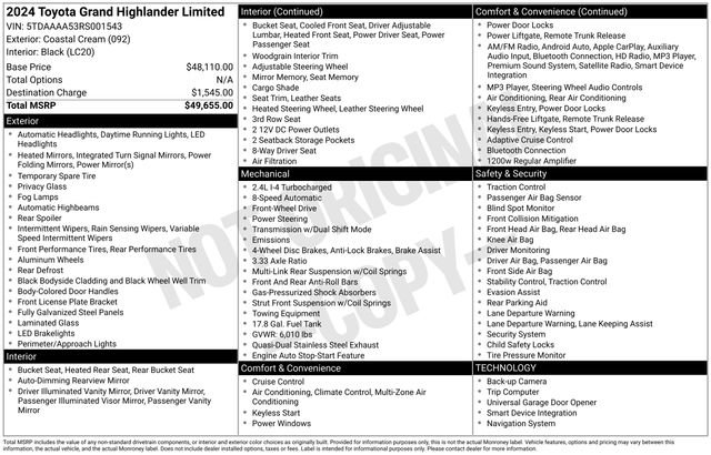 Used 2024 Toyota Grand Highlander Limited image 7