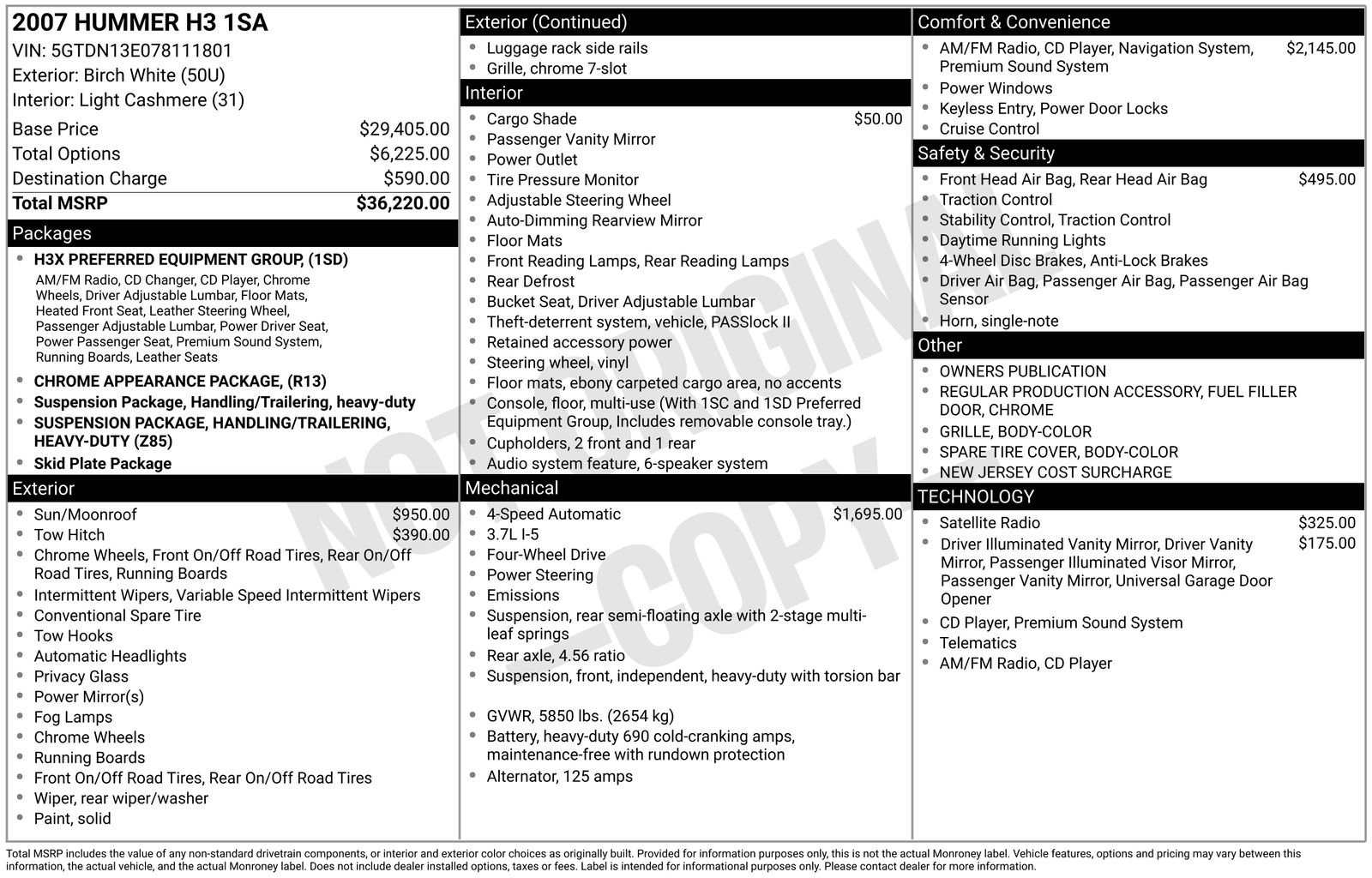 Used 2007 HUMMER H3 Luxury image 8