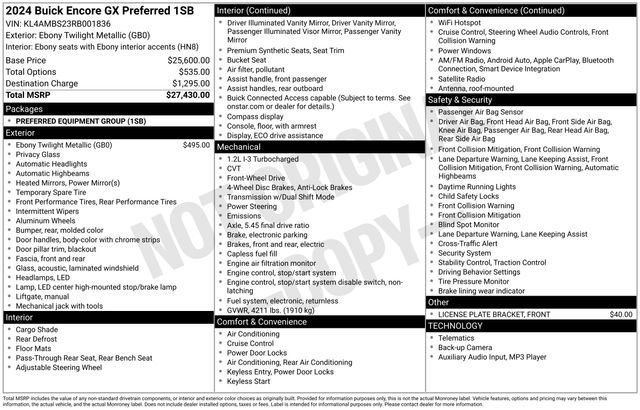 Used 2024 Buick Encore GX Preferred image 38