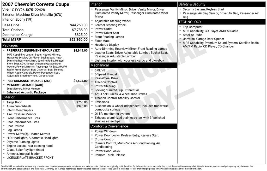 Used 2007 Chevrolet Corvette Coupe w/ Preferred Equipment Group RWD image 35