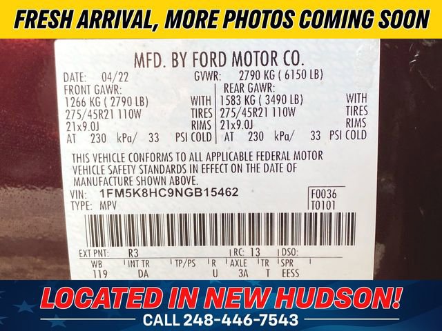 Used 2022 Ford Explorer Platinum w/ Equipment Group 601A image 13
