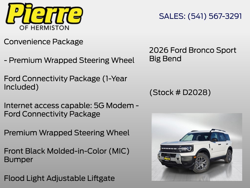 New 2026 Ford Bronco Sport Big Bend w/ Convenience Package AWD/4WD image 18