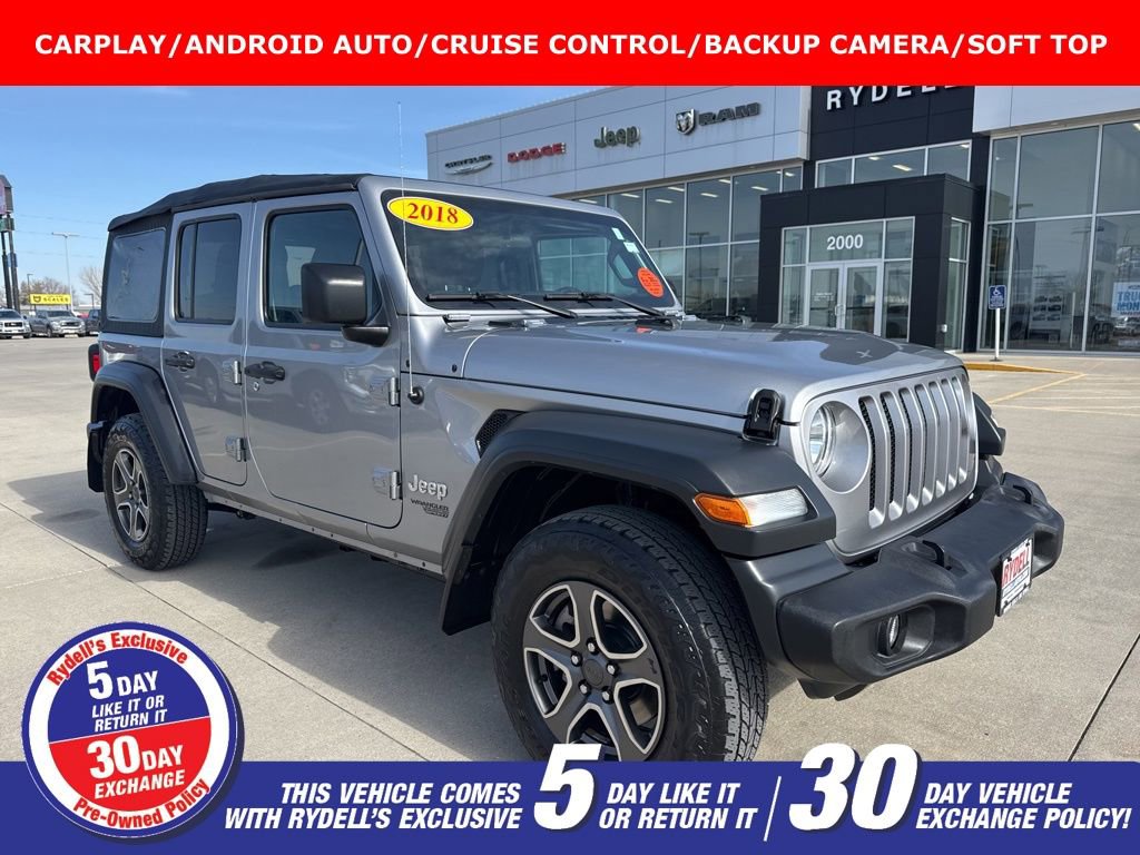 Certified 2018 Jeep Wrangler Unlimited Sport S