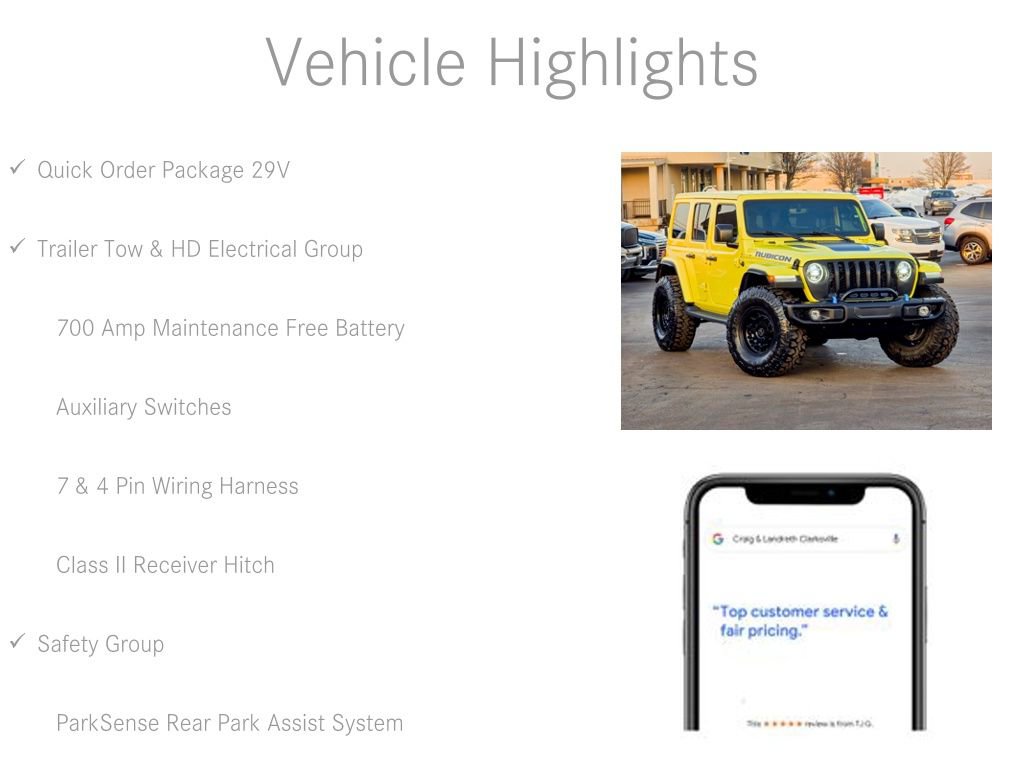 Used 2022 Jeep Wrangler Unlimited Rubicon 4xe w/ Safety Group image 6