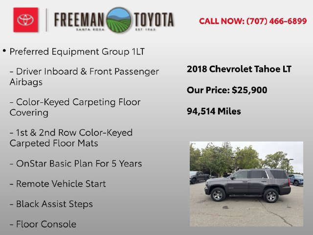 Used 2018 Chevrolet Tahoe LT w/ Luxury Package AWD/4WD image 9