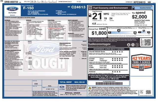 Certified 2019 Ford F150 XLT w/ Equipment Group 302A Luxury image 5