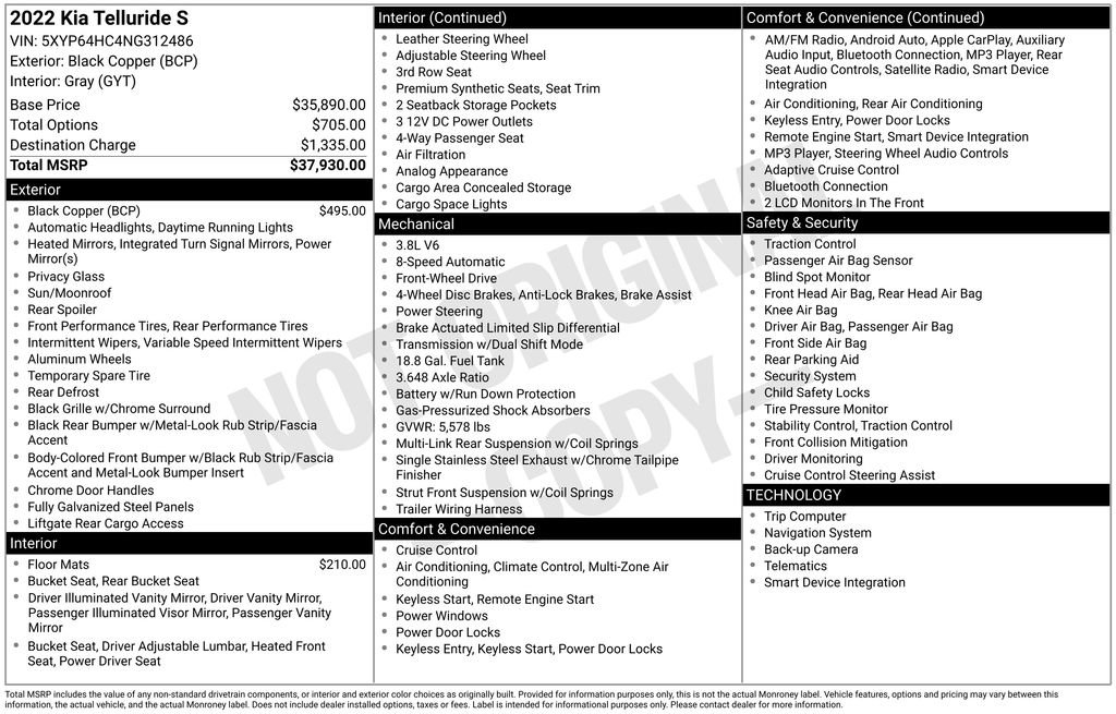 Used 2022 Kia Telluride S image 7