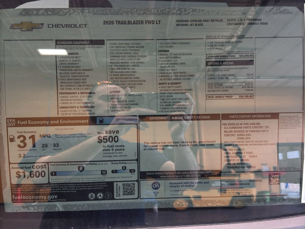 New 2026 Chevrolet TrailBlazer LT image 36