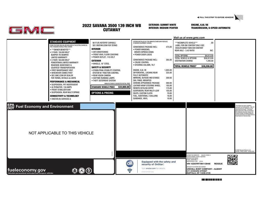 Used 2022 GMC Savana 3500 w/ Power Convenience Package RWD image 27