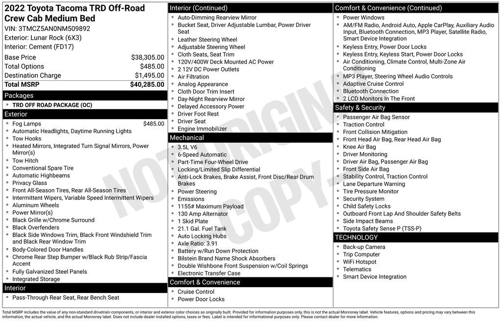 Used 2022 Toyota Tacoma TRD Off-Road image 28