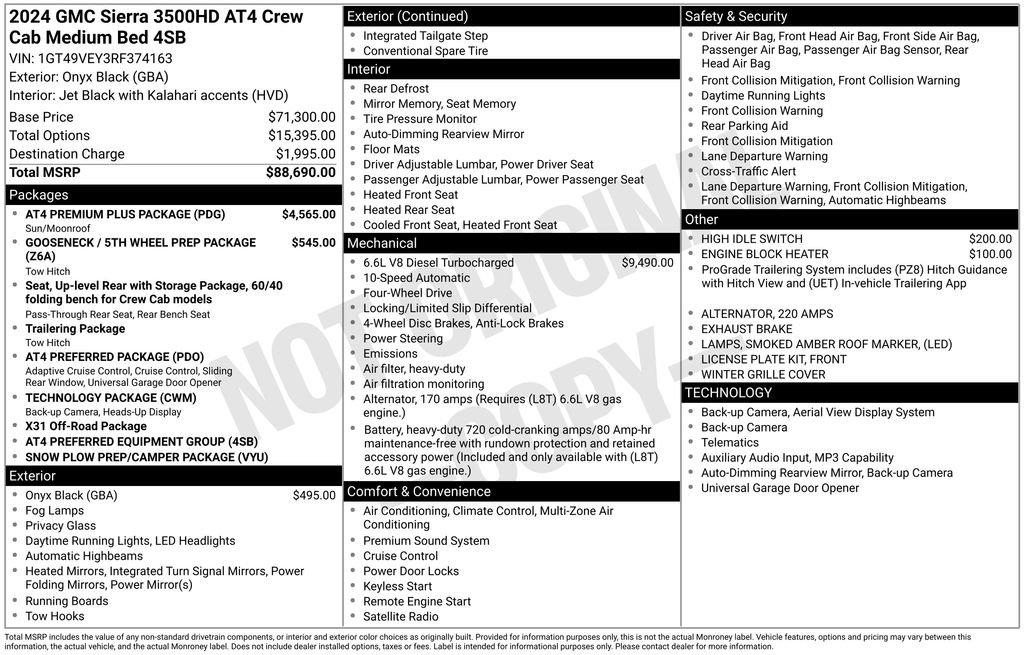 Used 2024 GMC Sierra 3500 AT4 w/ AT4 Premium Plus Package AWD/4WD image 4