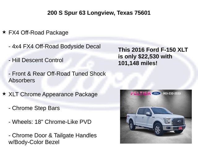Used 2016 Ford F150 XLT w/ Equipment Group 302A Luxury AWD/4WD image 20