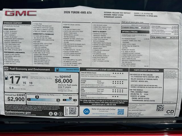 New 2026 GMC Yukon AT4 w/ AT4 Premium Package AWD/4WD image 21