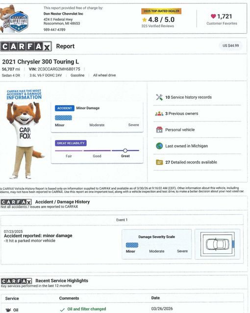 Used 2021 Chrysler 300 Touring L image 5