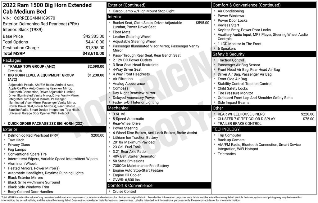 Used 2022 RAM 1500 Big Horn w/ Trailer Tow Group image 13