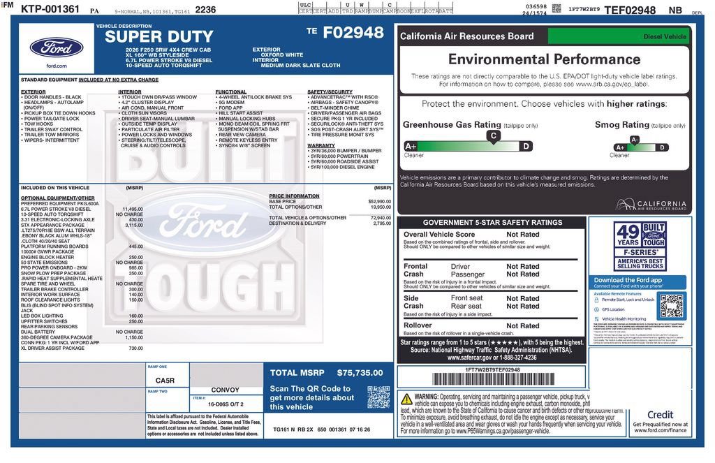 New 2026 Ford F250 XL w/ STX Appearance Package AWD/4WD image 24