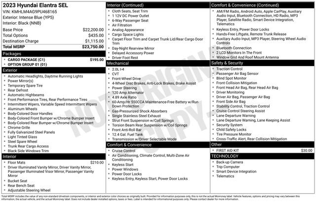 Used 2023 Hyundai Elantra SEL w/ Cargo Package image 34