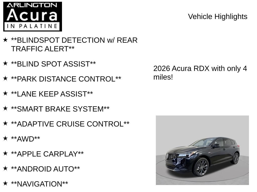 New 2026 Acura RDX A-Spec AWD/4WD image 7