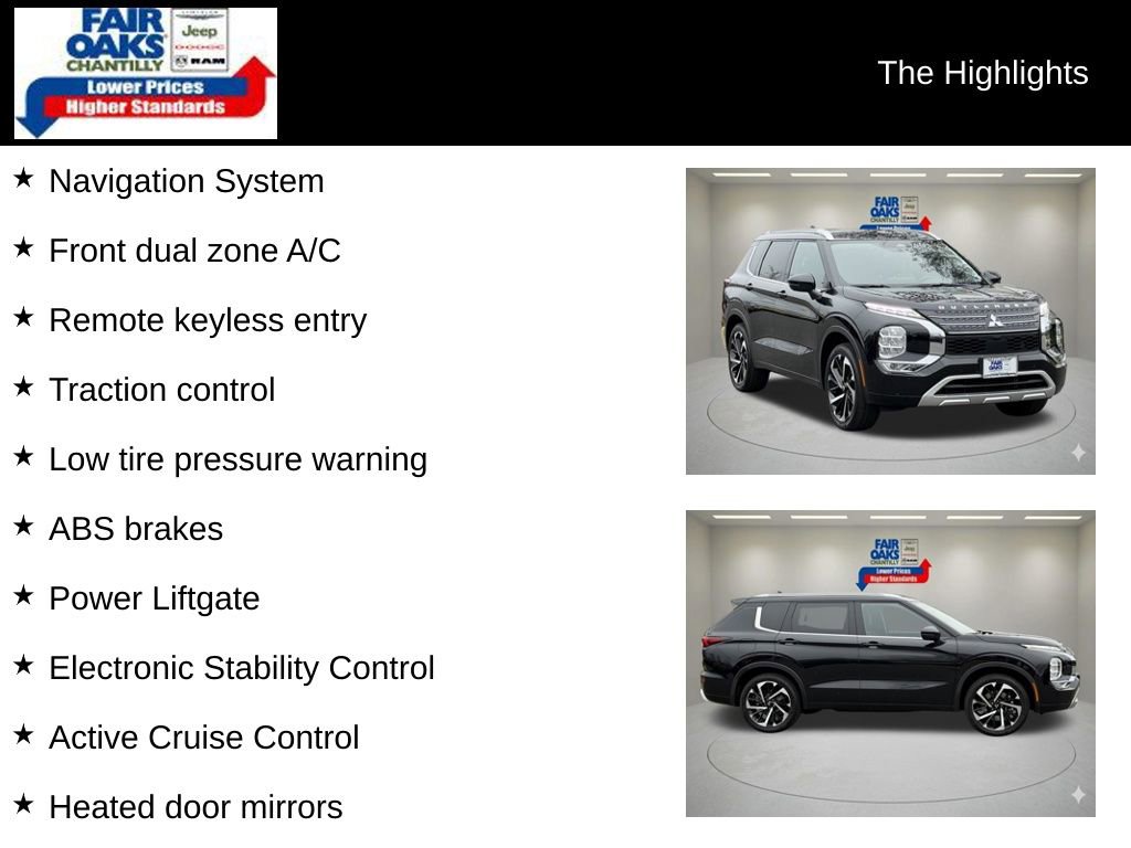 Used 2023 Mitsubishi Outlander SEL AWD/4WD image 2