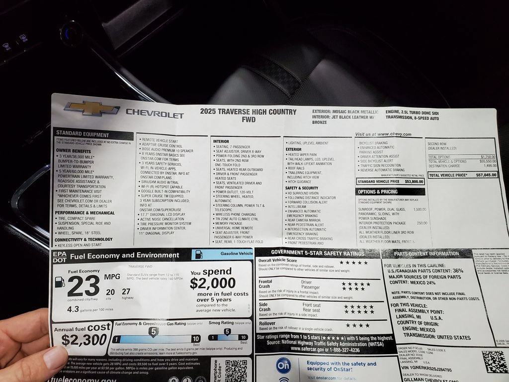 Used 2025 Chevrolet Traverse High Country FWD image 37