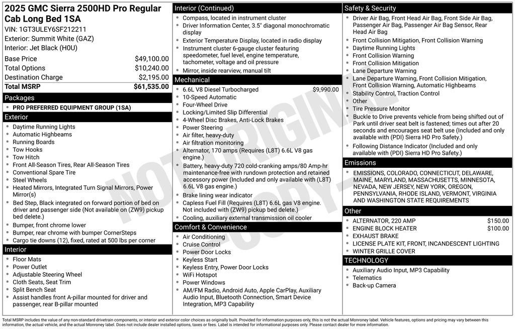 New 2025 GMC Sierra 2500 Pro image 6