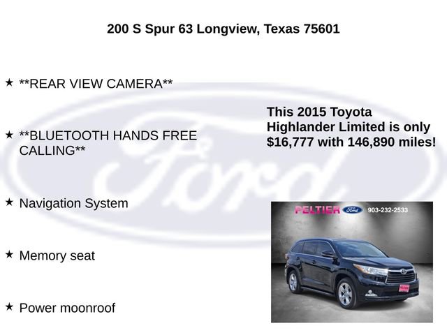 Used 2015 Toyota Highlander Limited image 10