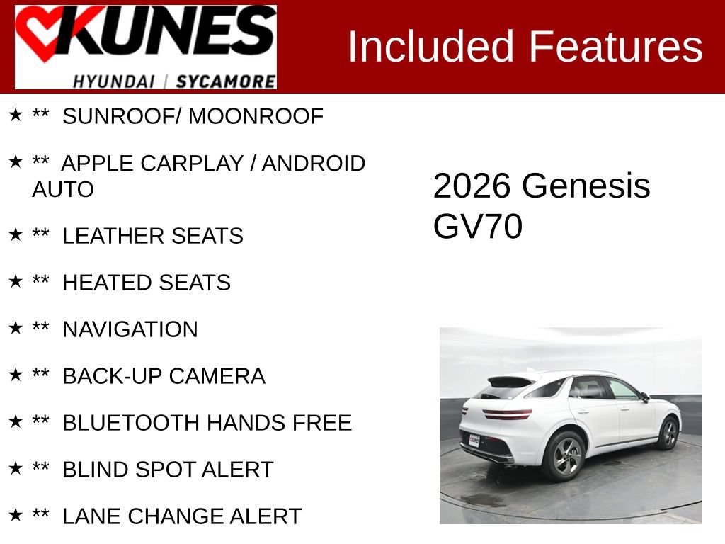 Used 2026 Genesis GV70 2.5T AWD/4WD image 2