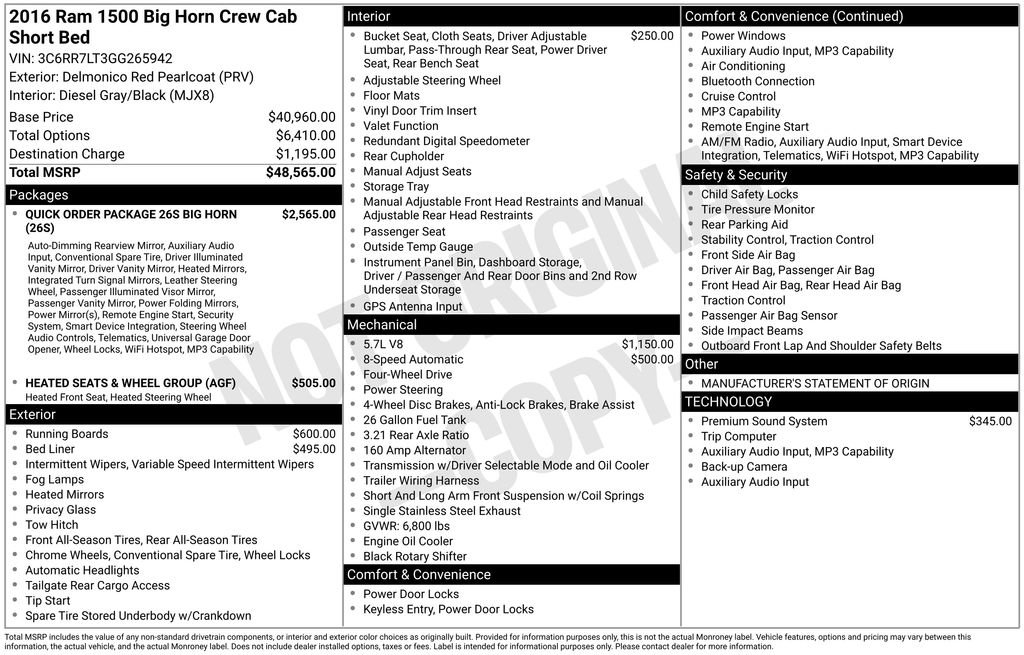 Used 2016 RAM 1500 Big Horn image 5