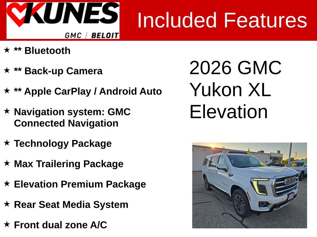New 2026 GMC Yukon XL Elevation w/ Elevation Premium Package image 2