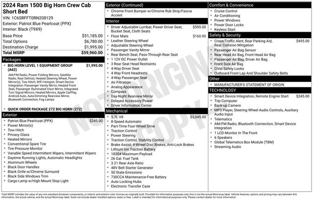 Used 2024 RAM 1500 Big Horn AWD/4WD image 33