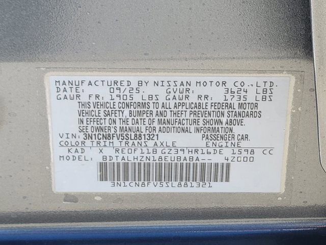 New 2025 Nissan Versa SR w/ Trunk Package image 11