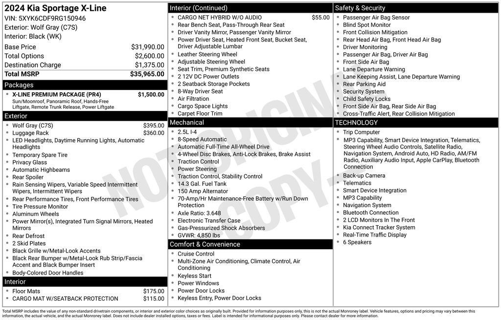 Certified 2024 Kia Sportage X-Line w/ X-Line Premium Package AWD/4WD image 18