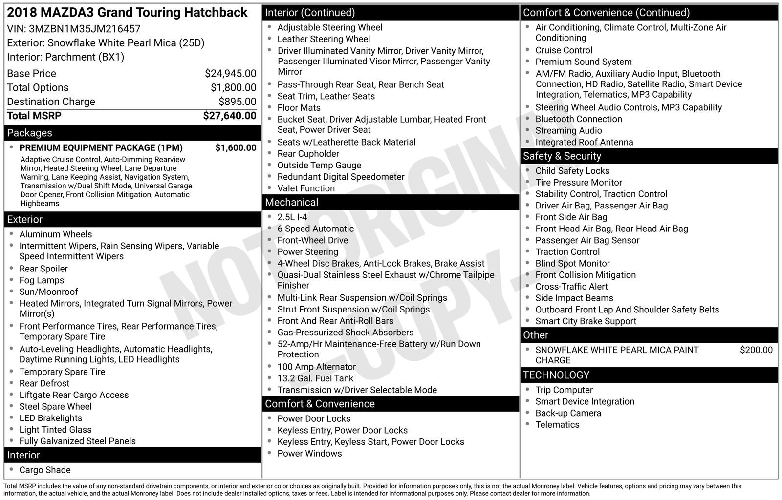 Used 2018 MAZDA MAZDA3 Grand Touring w/ Premium Equipment Package image 5