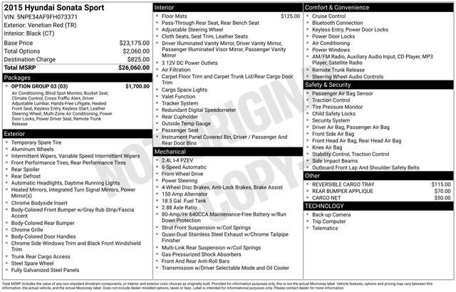 Used 2015 Hyundai Sonata Sport w/ Option Group 03 image 35