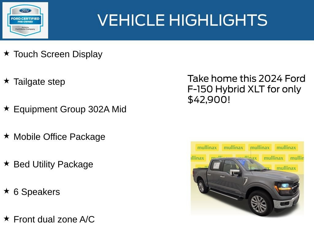 Certified 2024 Ford F150 XLT w/ Equipment Group 302A MID AWD/4WD image 22